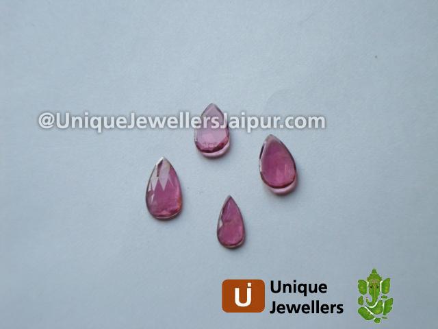 Pink Tourmaline Faceted Pear Slices